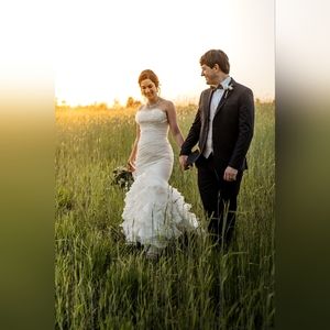 Ivory mermaid wedding dress size 2/4